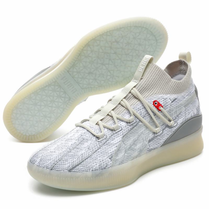 Basket Puma Clyde Court Peace On Earth Homme Grise Soldes 475CDTAX